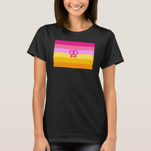 レズビアン・ドーン・プライド WLW Tシャツ (正面)