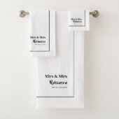 レズビアン・ニューリウェッズ氏パーソナライズされた&M. バスタオルセット (インサイチュ)
