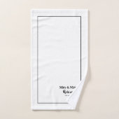 レズビアン・ニューリウェッズ氏パーソナライズされた&M. バスタオルセット (ハンドタオル)
