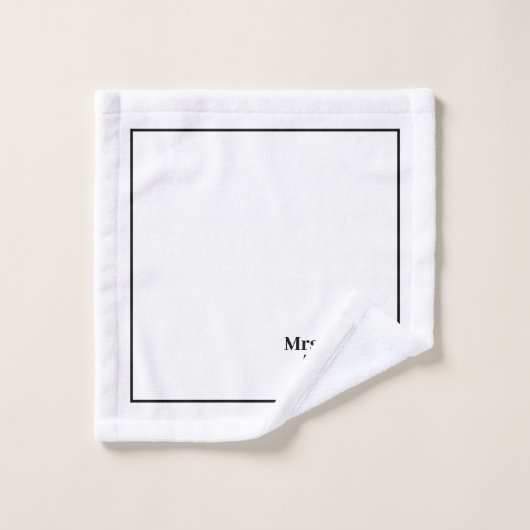 レズビアン・ニューリウェッズ氏パーソナライズされた&M. バスタオルセット (ウォッシュタオル)
