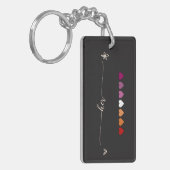 レズビアン ハート アクリルキーホルダー キーホルダー (正面左)