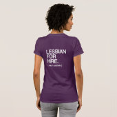 レズビアン・フォー・ハイヤー Tシャツ (裏面フル)