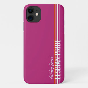 レズビアン フラグ (5ストライプ) ストライプ ピンク iPhone 11 ケース