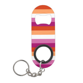 レズビアン フラッグ キーホルダー栓抜き