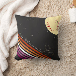 レズビアン フラッグ I Love You To The Moon And Back クッション