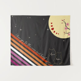 レズビアン フラッグ I Love You To The Moon And Back タペストリー