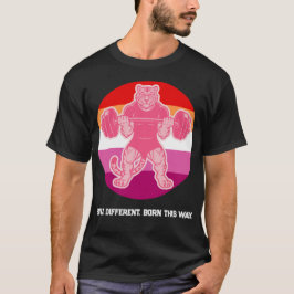 レズビアン・プライド・タイガー・リフター・ジムシャツ — 生まれながらの Tシャツ