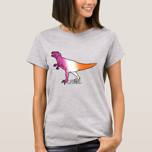 レズビアン・プライド・ダイナソー Tシャツ (正面)