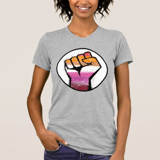 レズビアン プライド フィストサークル Tシャツ (正面)