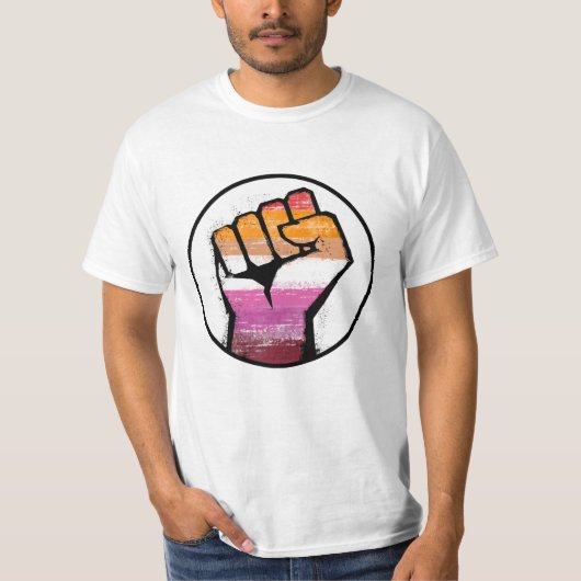 レズビアン・プライド・フィスト・サークル Tシャツ (正面)