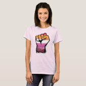 レズビアン・プライド・フィストTシャツ Tシャツ (正面フル)