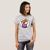 レズビアン・プライド・フィストTシャツ Tシャツ (正面フル)