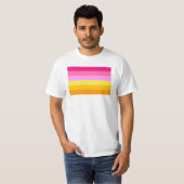 レズビアン・プライド・フラッグ (夜明け) Tシャツ (正面フル)