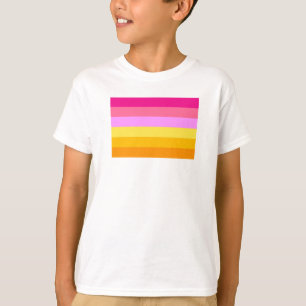 レズビアン・プライド・フラッグ (夜明け) Tシャツ