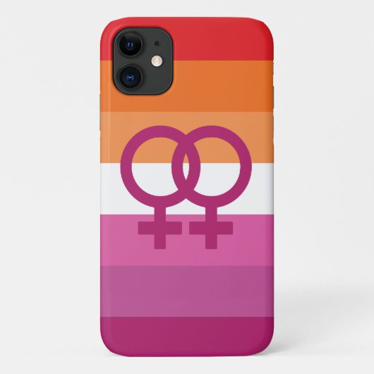 レズビアン・プライド・フラッグ Case-Mate iPhoneケース (裏面)