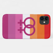 レズビアン・プライド・フラッグ Case-Mate iPhoneケース (裏面(横))