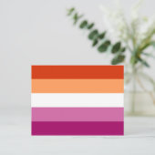 レズビアン・プライド・フラッグ LGBTQ ポストカード (スタンド正面)