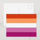 レズビアン・プライド・フラッグ LGBTQ ポストカード (正面/裏面)