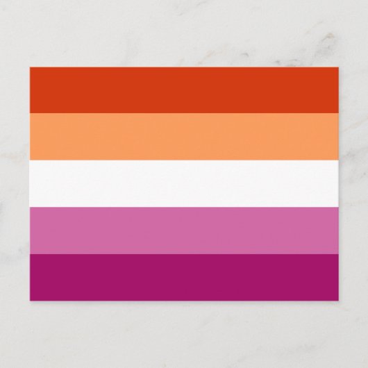 レズビアン・プライド・フラッグ LGBTQ ポストカード (正面)