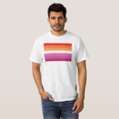レズビアン・プライド・フラッグ Tシャツ (正面フル)