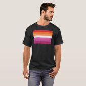 レズビアン・プライド・フラッグ Tシャツ (正面フル)