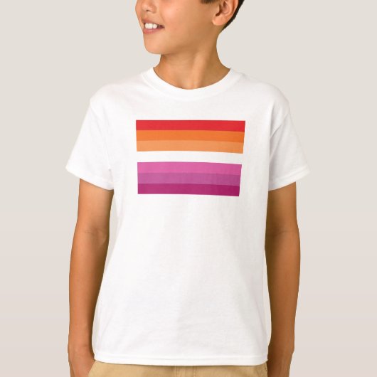 レズビアン・プライド・フラッグ Tシャツ (正面)