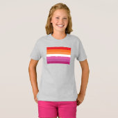 レズビアン・プライド・フラッグ Tシャツ (正面フル)