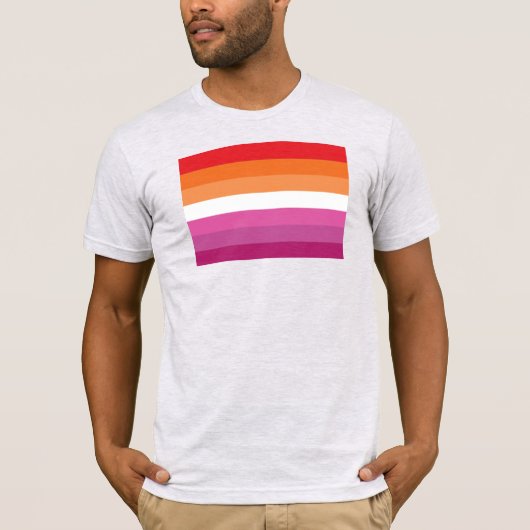 レズビアン・プライド・フラッグ Tシャツ (正面)