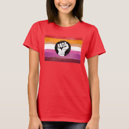 レズビアン・プライド・レジスタンス・フラッグTシャツ Tシャツ