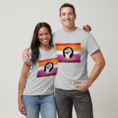レズビアン ペイントされた 抗議の旗 Tシャツ (ユニセックス)