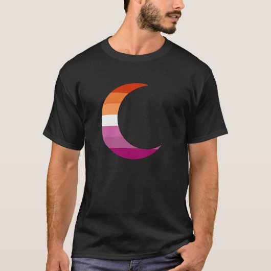 レズビアン・ムーンのさりげないプルオーバー Tシャツ (正面)