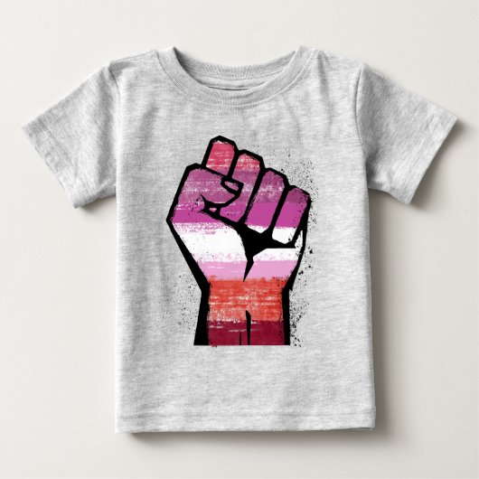 レズビアン+レジスタンス ベビーTシャツ (正面)