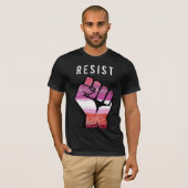 レズビアン+レジスタンス Tシャツ (正面フル)