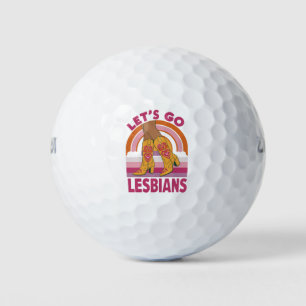 レズビアン+レズビアン+プライド+カウガール レズビアン LGBTQ プライド月間 ゴルフボール