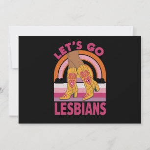 レズビアン+レッツゴー LGBTQプライド月間 カウガール 招待状