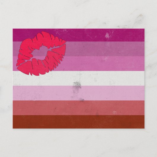 レズビアン（口紅） ポストカード (正面)