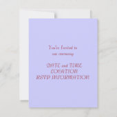 レズビアン 結婚 ハート 招待状 (裏面)