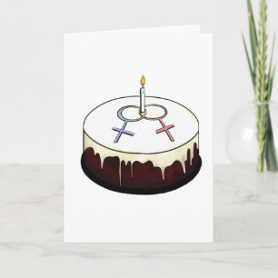 レズビアン 誕生日 ケーキ カード