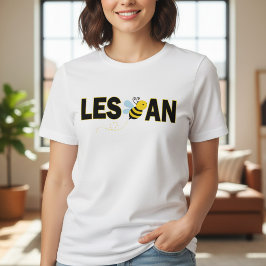 レズビアン LGBT プライド ビー かわいい モダン タイポグラフィ トライブレンドＴシャツ