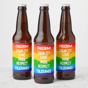 レズビアン LGBT レインボーフラッグ ビールラベル