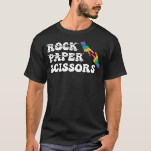 レズビアンAC用ロック紙鋏LGBT認識度 Tシャツ