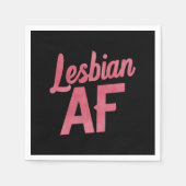 レズビアンAFフラワーLGBTプライドゲイラブパレード スタンダードカクテルナプキン (正面)