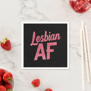 レズビアンAFフラワーLGBTプライドマーチゲイラブパレード スタンダードカクテルナプキン