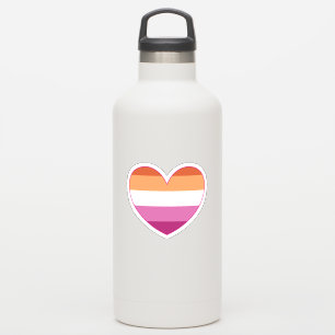 レズビアンLGBTQ+プライドとサポートレインボーハートS シール