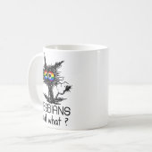 レズビ食べアンWhatおもしろい Cat Coumous Pun LGBTQプライド コーヒーマグカップ (正面左)