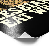 レズビ食べア人WhatヴィンテージLGBTプライド月ミーム フォトプリント (角)