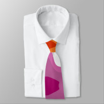 レズプライドフラッグ絵を描スワールアートネックタイ