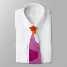 レズプライドフラッグ絵を描スワールアートネックタイ ネクタイ