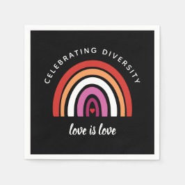 レズプライド祝のダイバーシティ愛は愛 スタンダードカクテルナプキン
