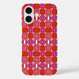 レズプライド/オレンジ鏡花柄 iPhone 16ケース